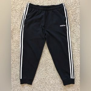 Men’s Adidas Joggers.  Black. Size Large